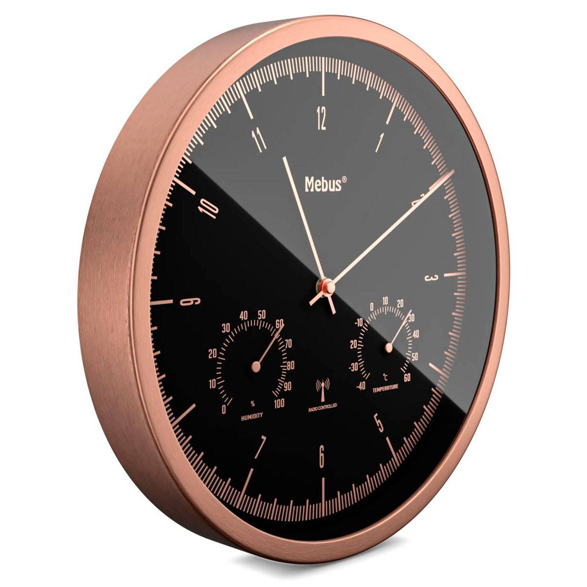 Mebus 19778 Funkwanduhr mit Thermo-Hygrometer