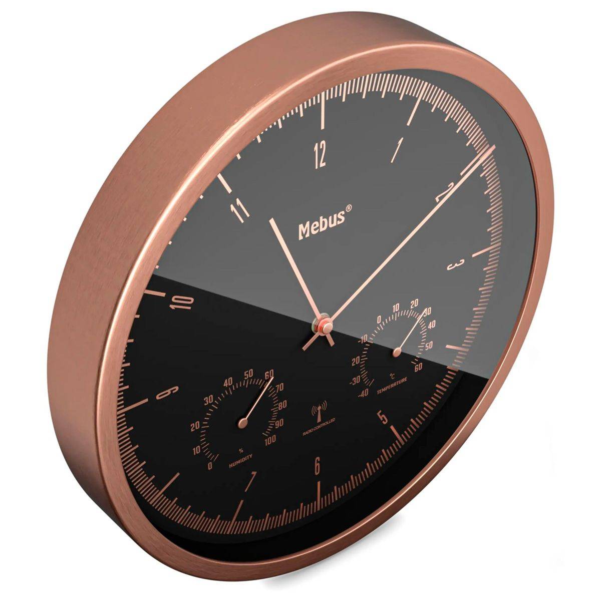 Mebus 19778 Funkwanduhr mit Thermo-Hygrometer
