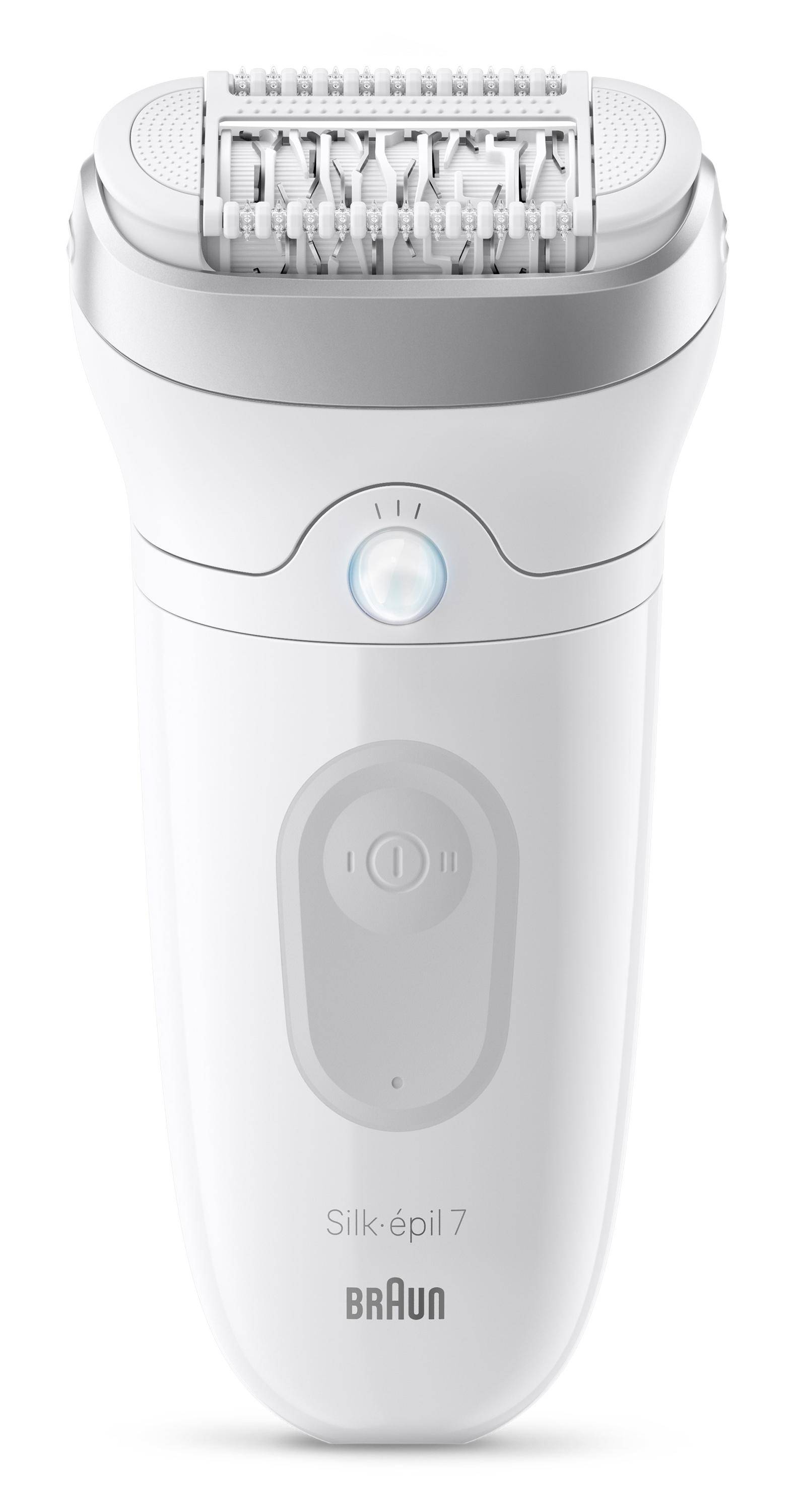 Braun Silk-épil 7 Silk-epil 7 SE7-000, Silber, 40 Pinzette, MicroGrip, Akku, Integrierte Batterie, Deutschland