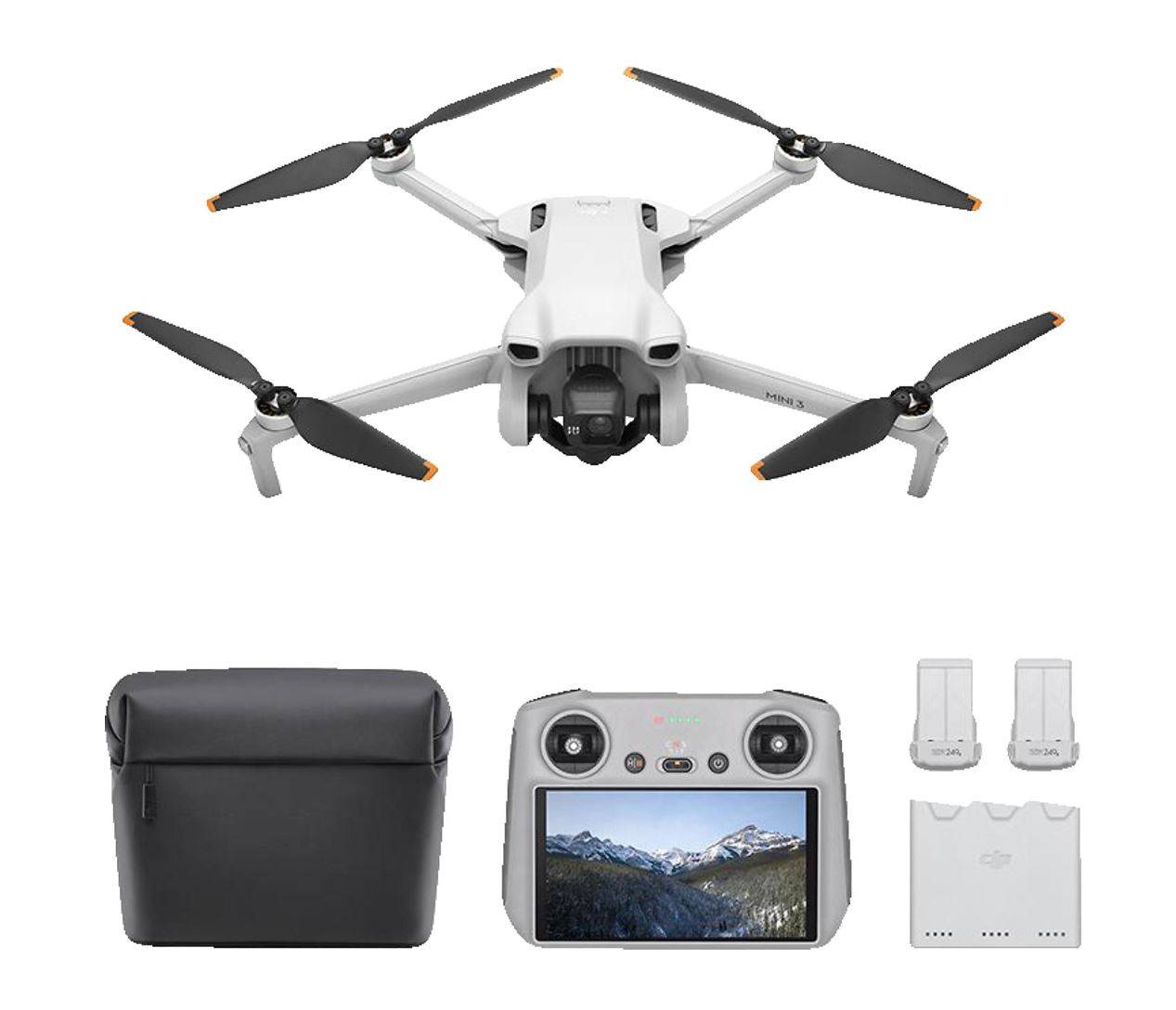 DJI Mini 3 Fly More Combo ( RC), 4 Rotoren, 12 MP, 3840 x 2160 Pixel, 10,55 m/s, 2453 mAh, Grau