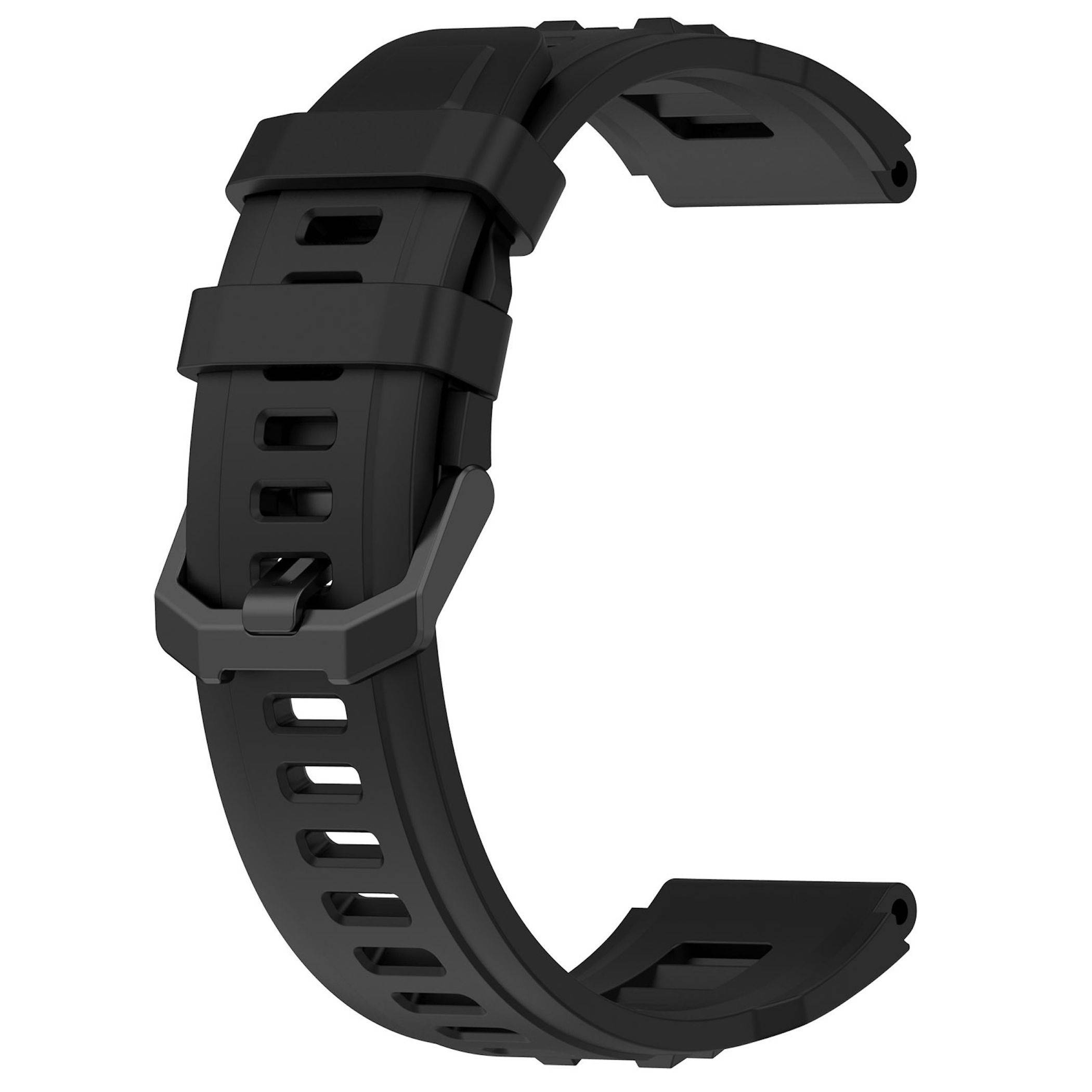Smartwatch Silikon Sport Armband für Amazfit T-Rex Ultra verstellbar Schwarz