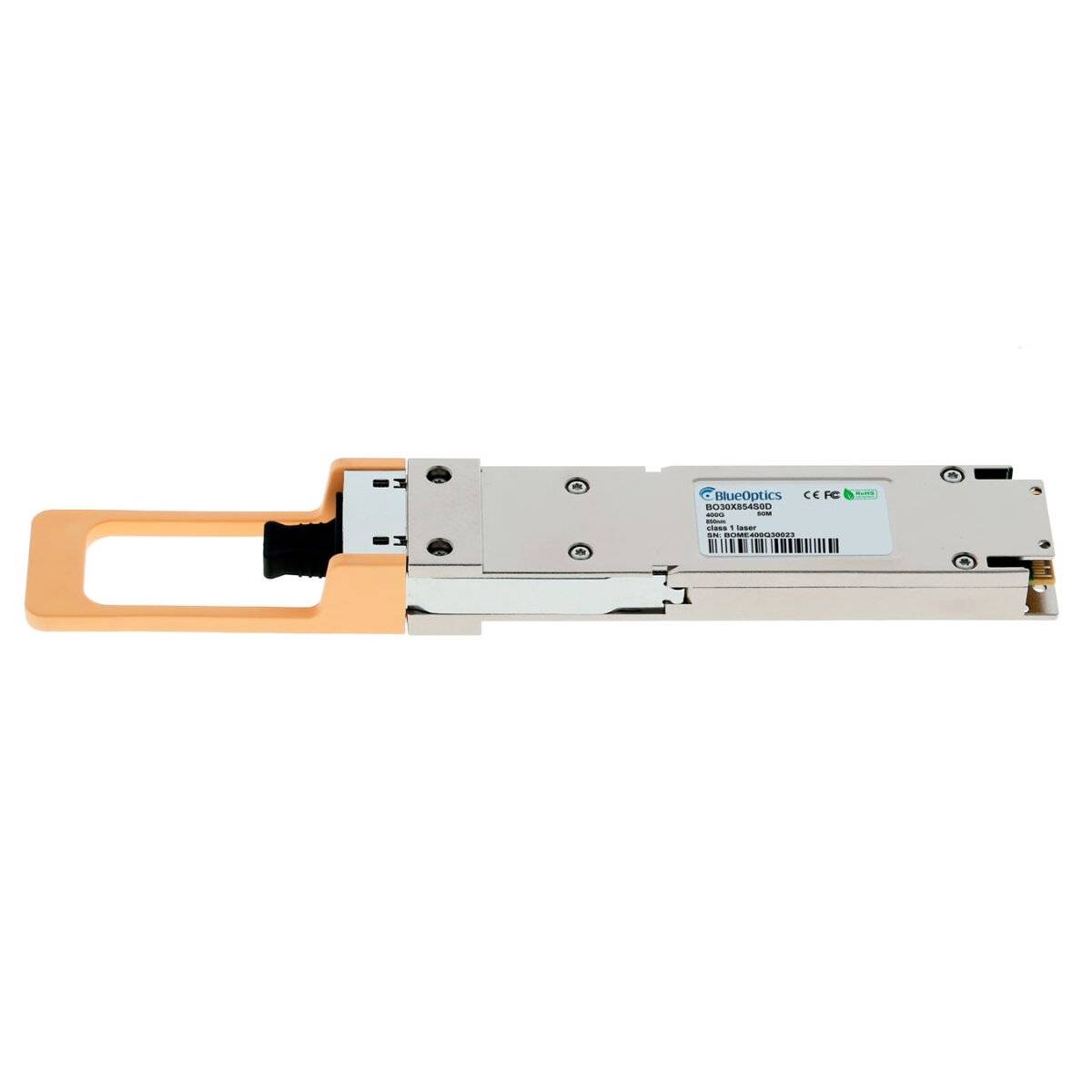 BLUEOPTICS - NVIDIA MMA4Z00-NS400 OSFP RHS (Flat Top) Transceiver, MPO-MTP-12/APC, 400GBASE-SR4, Infiniband NDR, 4x 100G