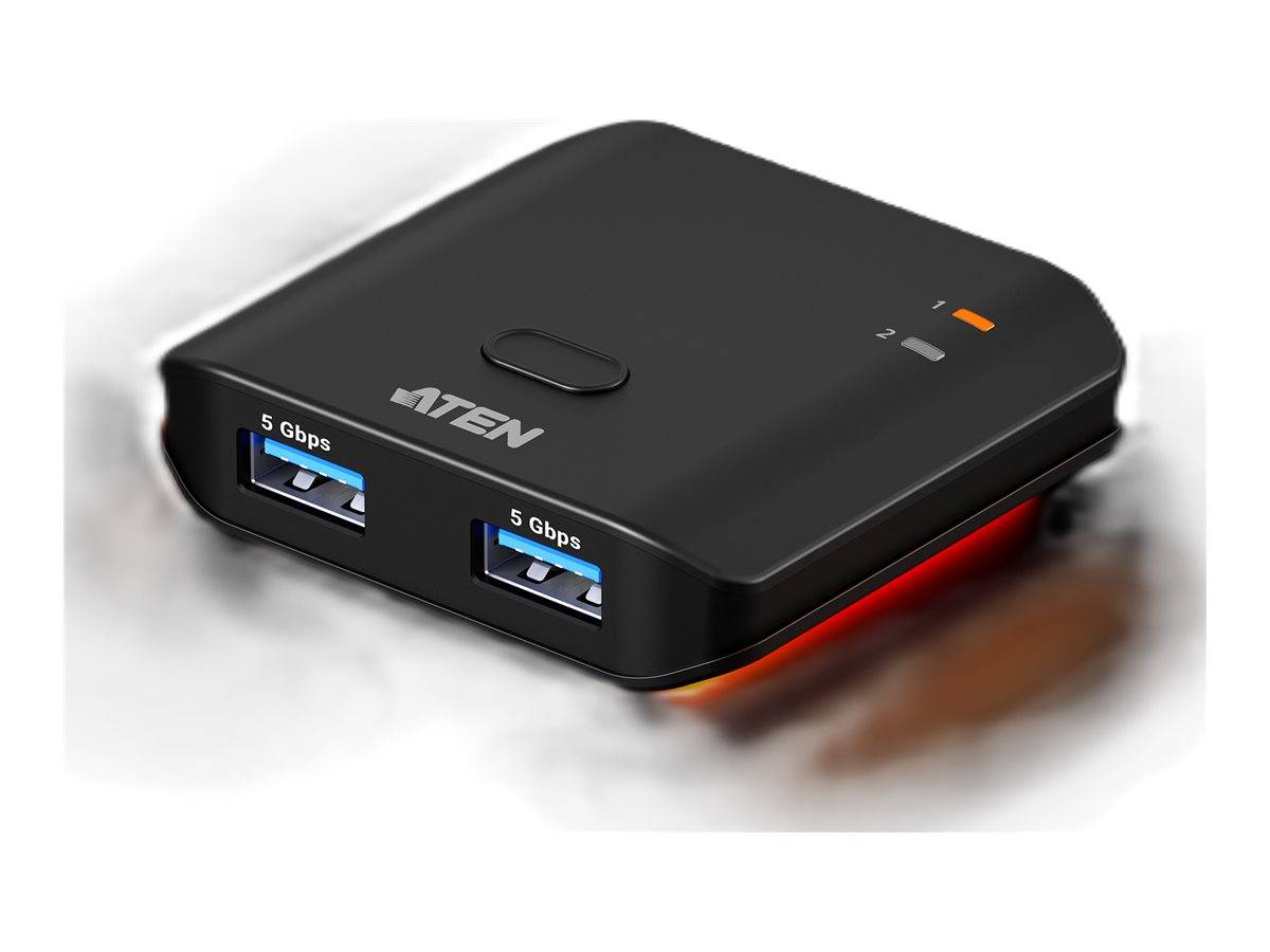 ATEN US4322 2x2-Port USB Sharing Switch, USB 3.2 Gen 1 Peripheral Sharing Switch
