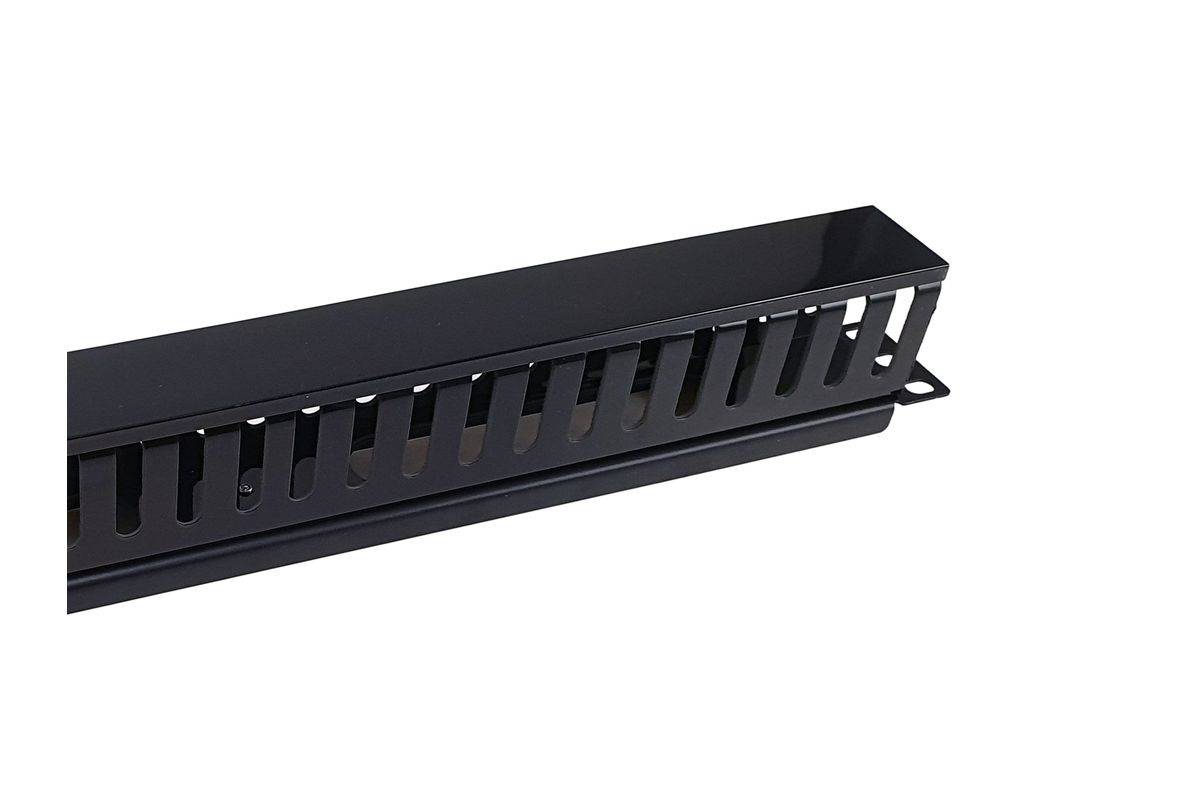Equip 19" Kabelmanagement Panel Ausstattung schwarz - Schwarz
