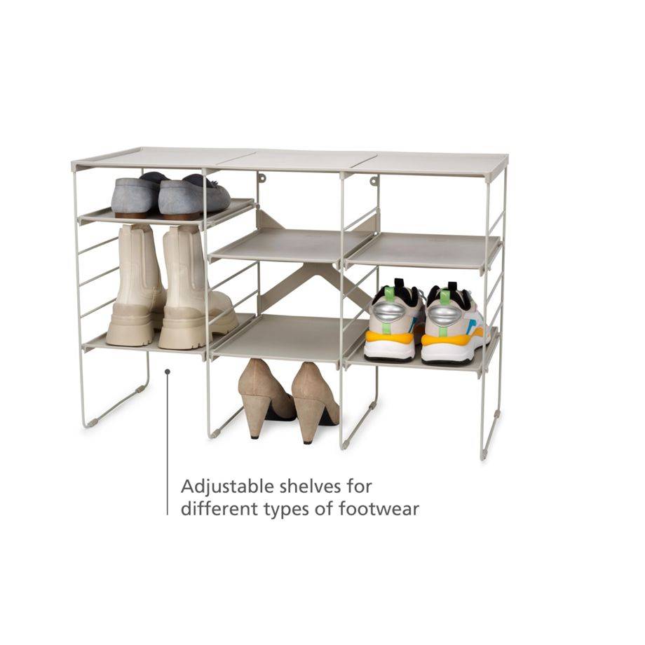 Joseph Joseph Level Plus ecru großes verstellbares Schuhregal