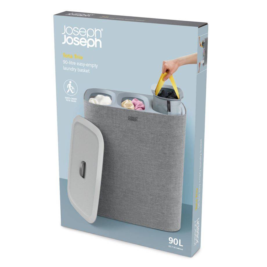 Joseph Joseph Tota Trio grau 90L Wäschetrennkorb