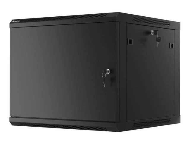 LANBERG 19 9U 600x600 Wandgehäuse Metalltür (FlatPack) sw Multimedia-Technik 19