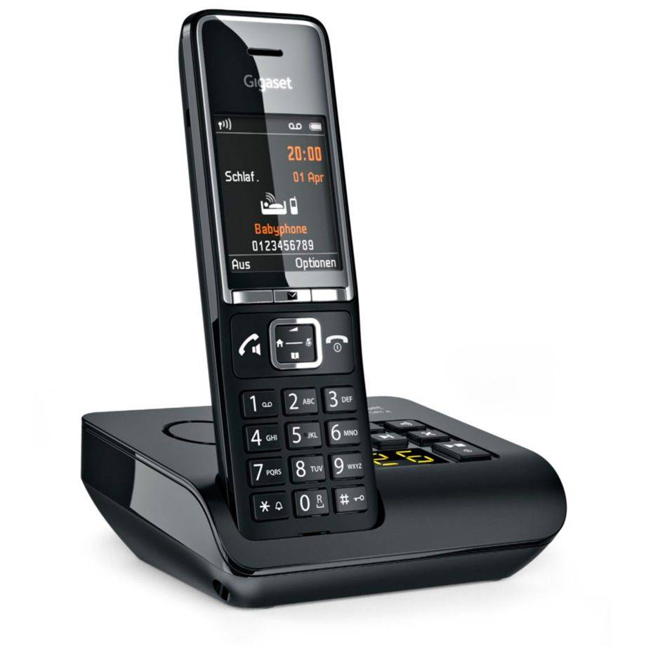 Gigaset COMFORT 550A, Analoges Telefon, Kabelloses Mobilteil, Freisprecheinrichtung, 200 Eintragungen, Anrufer-Identifik
