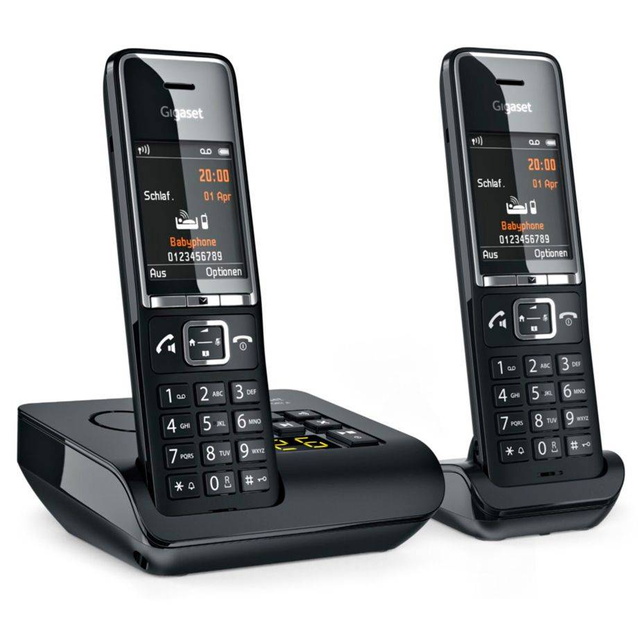 Gigaset COMFORT 550A, Analoges/DECT-Telefon, Kabelgebundenes Mobilteil, Freisprecheinrichtung, 200 Eintragungen, Anrufer