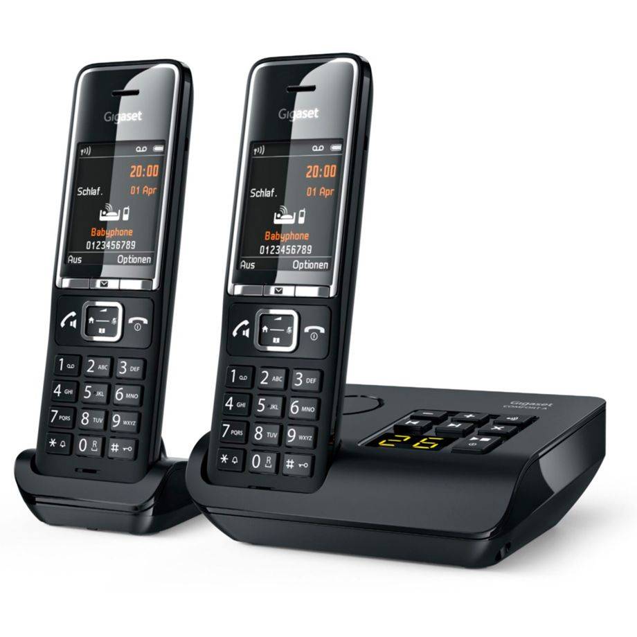 Gigaset COMFORT 550A, Analoges/DECT-Telefon, Kabelgebundenes Mobilteil, Freisprecheinrichtung, 200 Eintragungen, Anrufer