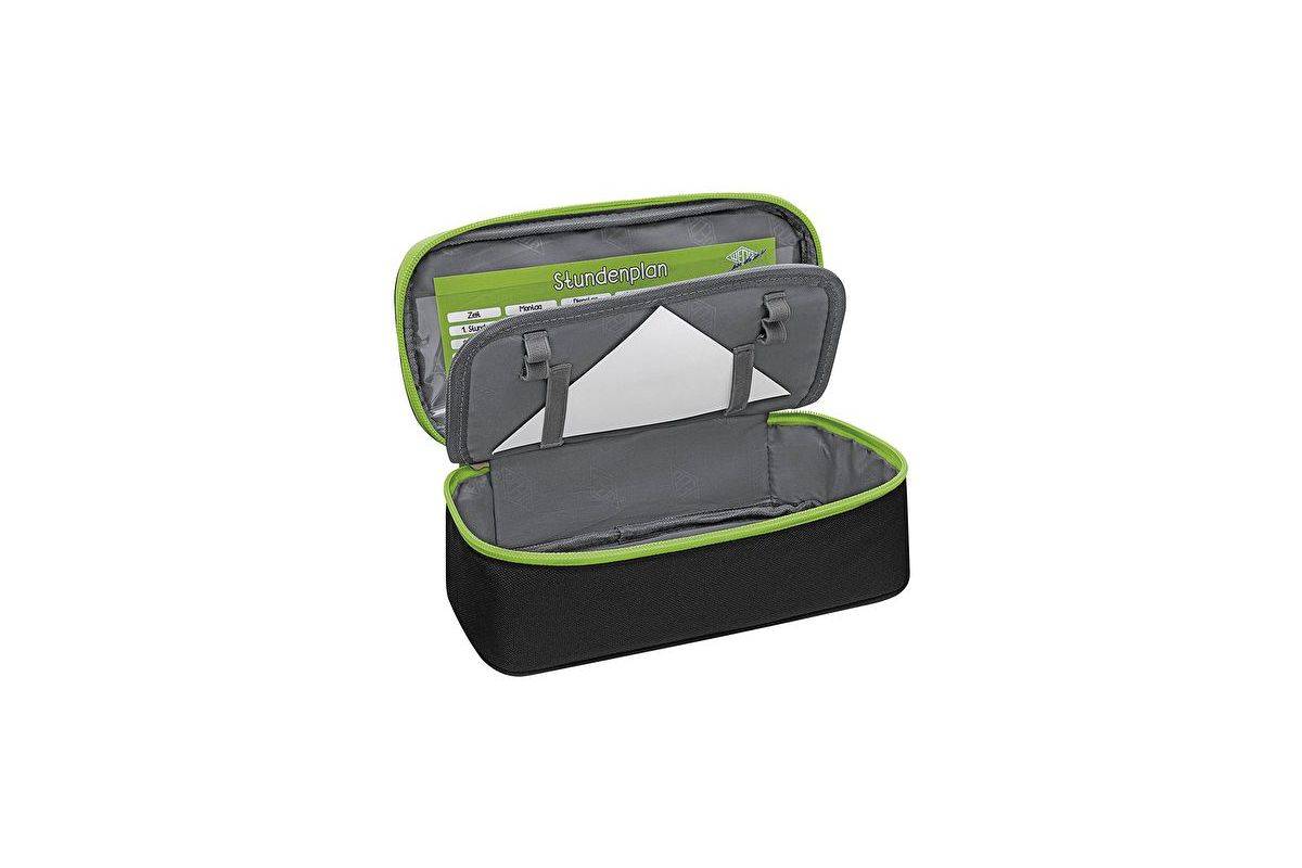 WEDO Mäppchen Schlamperbox, schwarz/hellgrün