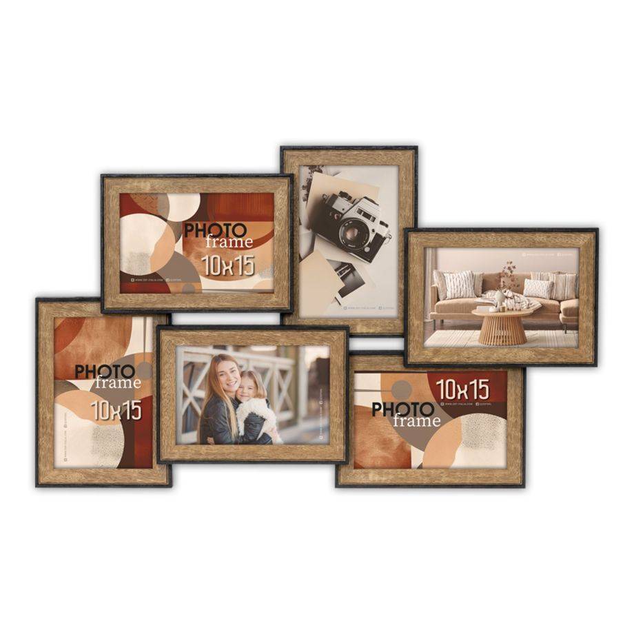 Zep DA266, Multi-Bilderrahmen, Holz, Wand, 10 x 15 cm, Rechteckig, 10 x 15 cm