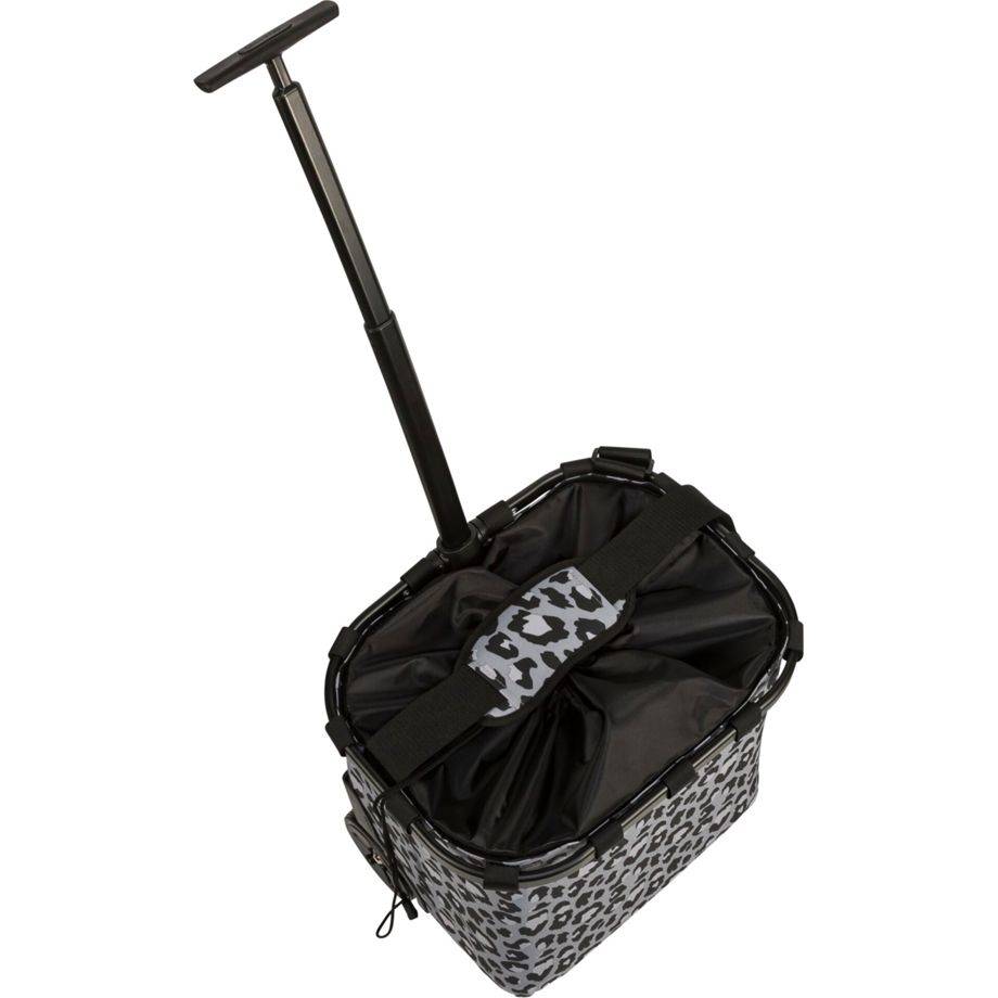 Reisenthel carrycruiser, Trolley-Tasche, Schwarz, Weiß, Aluminium, Polyester, Muster, 40 l, 420 mm
