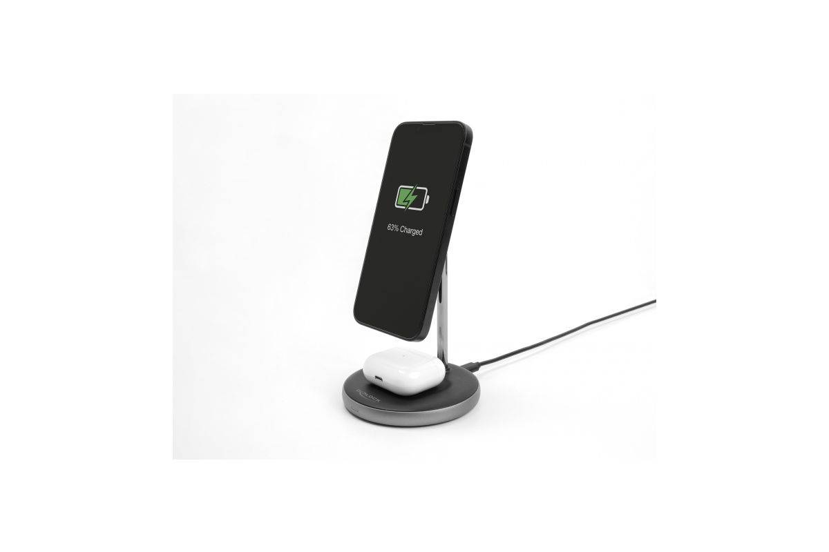 Wireless Charger 2 in 1 Qi Ladestation,...
