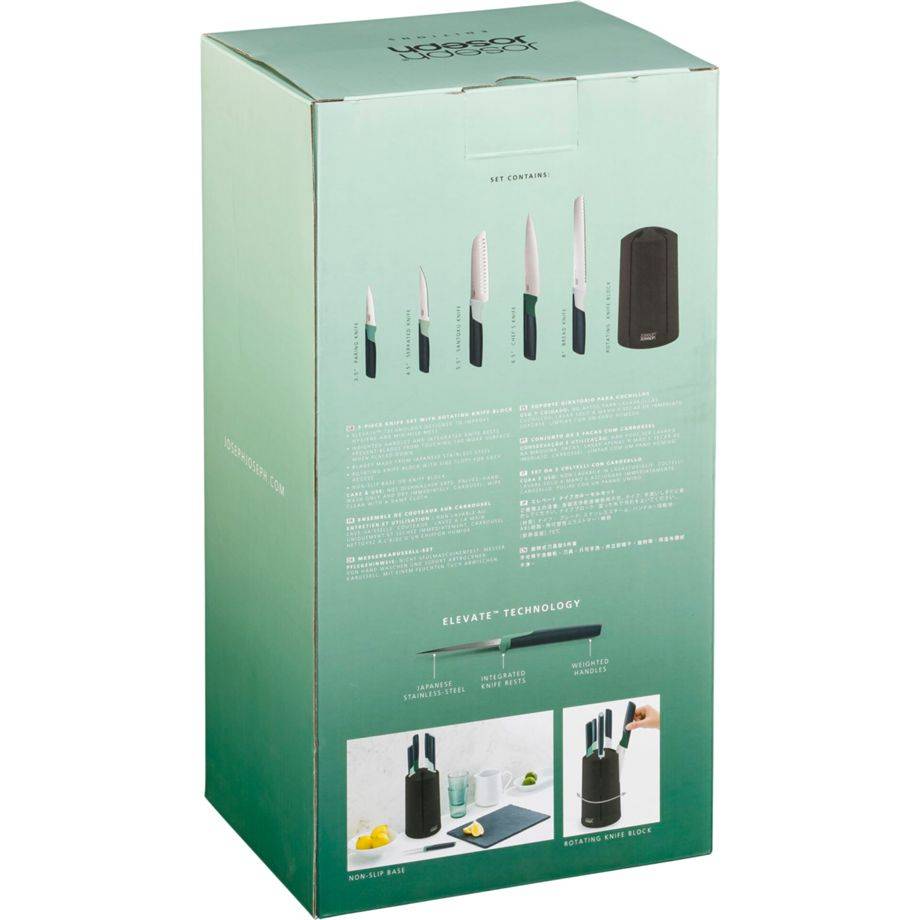Joseph Joseph Elevate 5-teiliges Messer-Set mit Drehständer