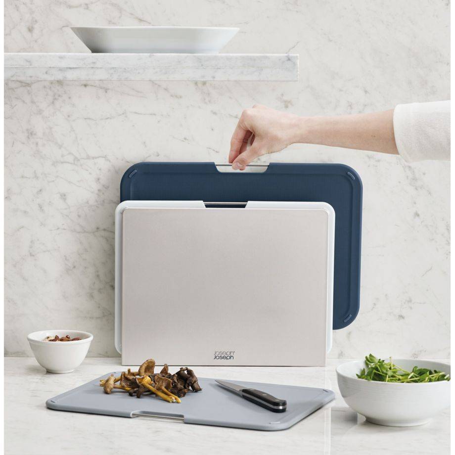 Joseph Joseph Nest grau 3-tlg. Schneidebrett-Set