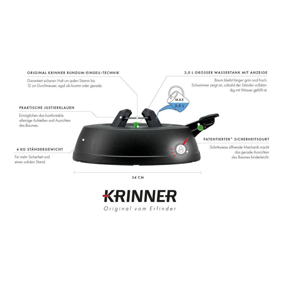 Krinner Green Line Grip+ S Christbaumständer