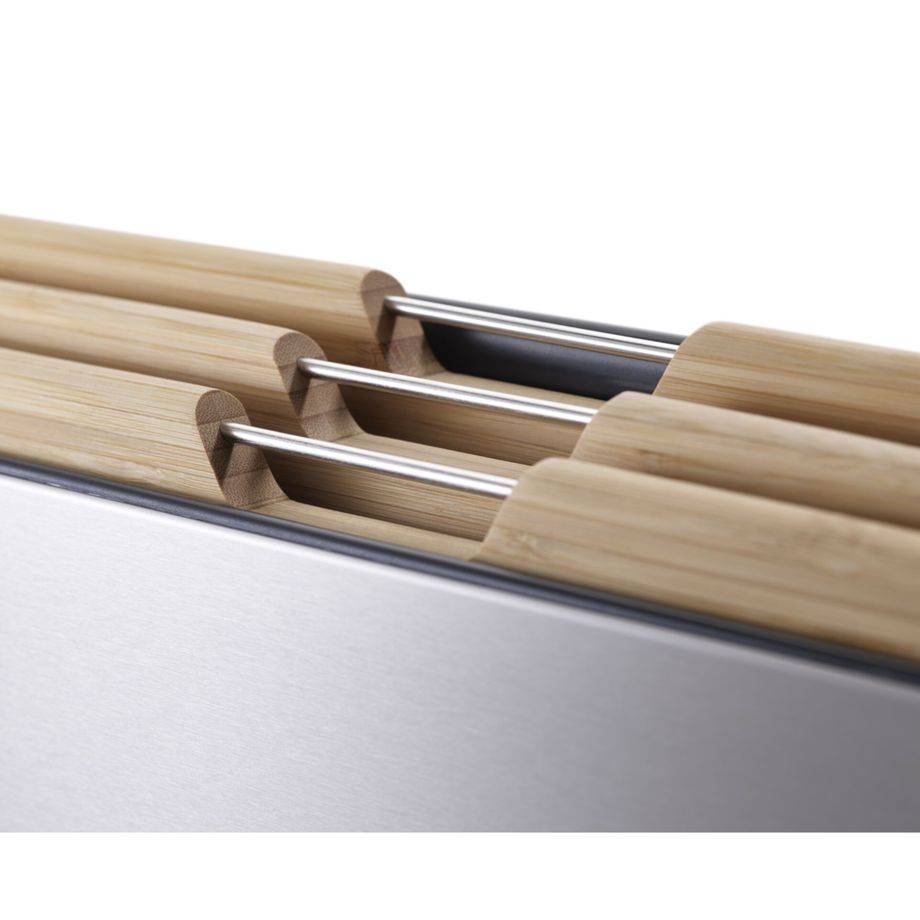 Joseph Joseph Folio Steel 3-tlg. Schneidebrett-Set Bambusblock