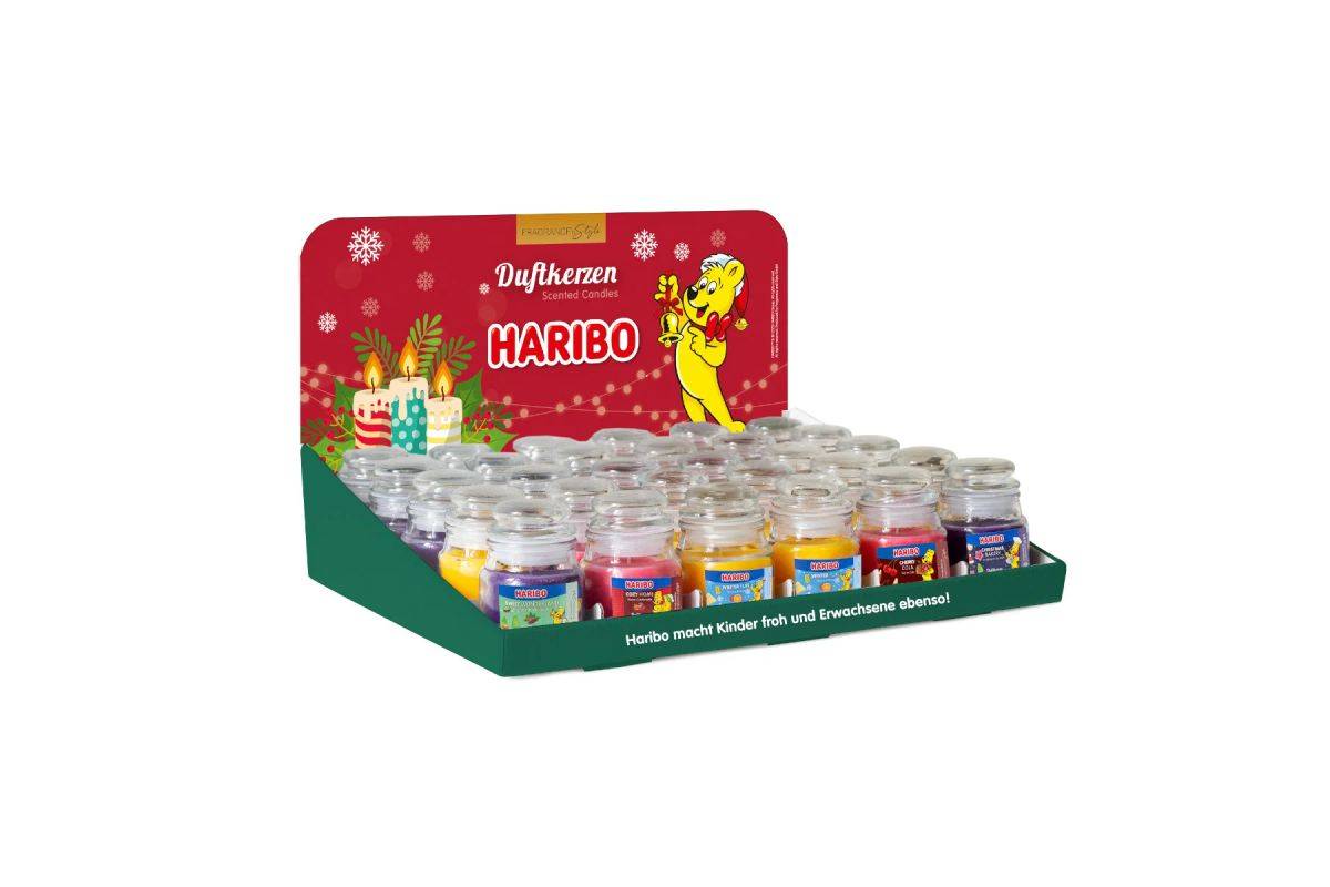 Haribo Thekendisplay 85g 6x5 verschiedene Winterdüfte Multimedia-Technik Kerzen