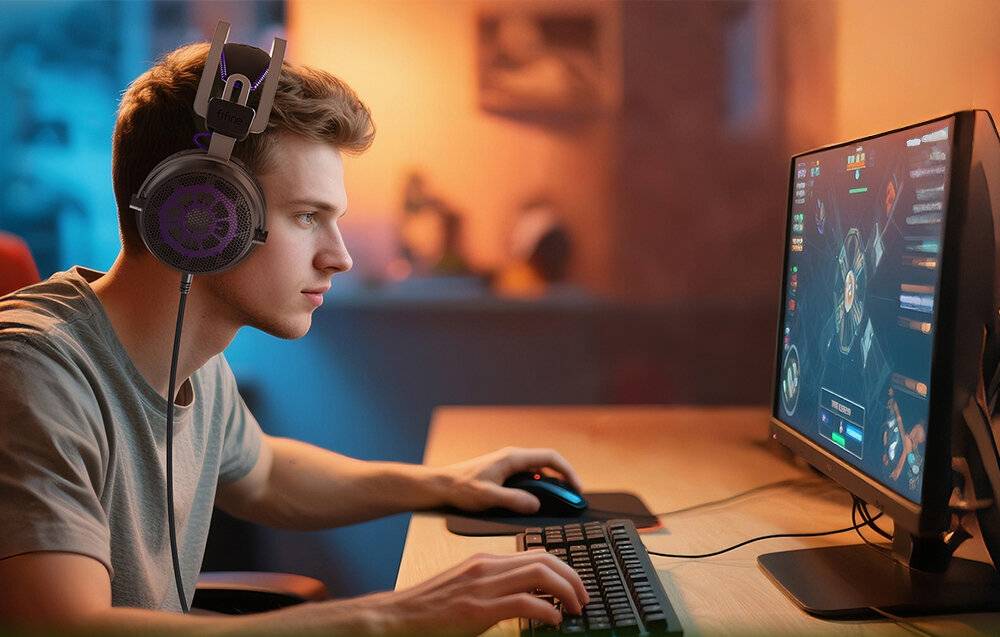 Fifine - H18 - Fifine H18 Gaming-Kopfhörer (schwarz)
