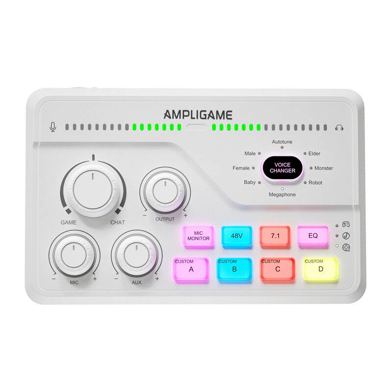 Fifine - SC8W - Fifine SC8W RGB Gaming-Mixer (weiß)