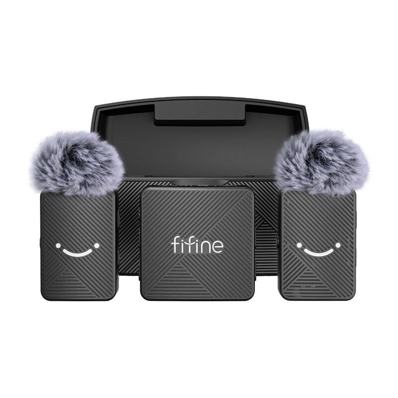 Fifine - M9F - Fifine M9 Ansteckmikrofon-Set (schwarz)