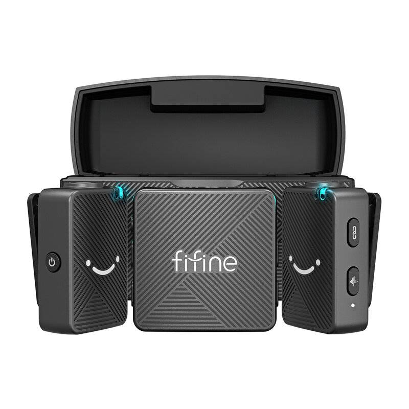 Fifine - M9F - Fifine M9 Ansteckmikrofon-Set (schwarz)