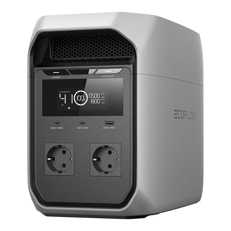 EcoFlow DELTA 3 Classic, Lithium Manganese Iron Phosphate (LMFP), AC, Solar, 1024 Wh, 2400 W, 1400 W, 3600 W