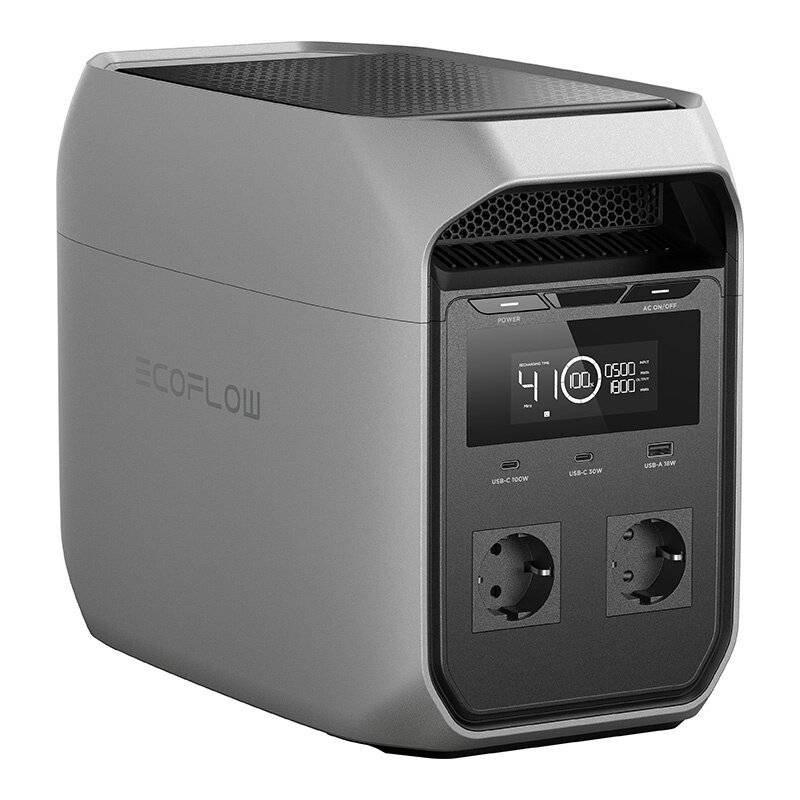 EcoFlow DELTA 3 Classic, Lithium Manganese Iron Phosphate (LMFP), AC, Solar, 1024 Wh, 2400 W, 1400 W, 3600 W