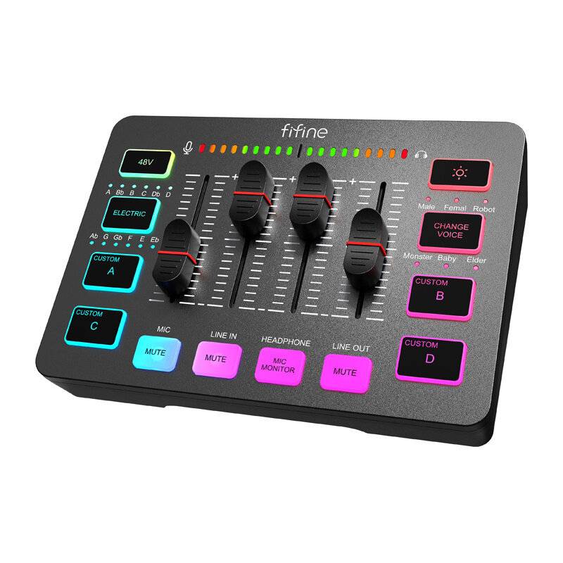 Fifine - SC3 - Fifine SC3 Audiomischer (schwarz)