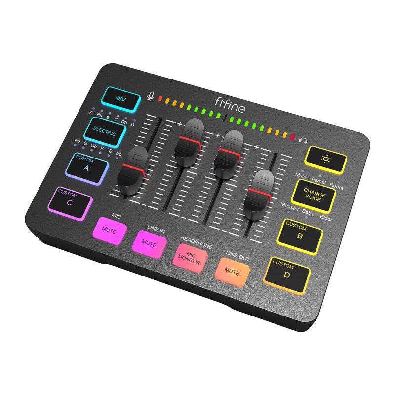 Fifine - SC3 - Fifine SC3 Audiomischer (schwarz)