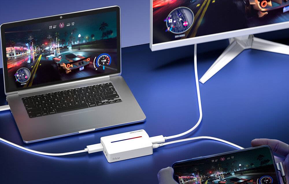 Fifine - V3W - Fifine V3W, HDMI-zu-USB-A-Aufnahmekarte (weiß)
