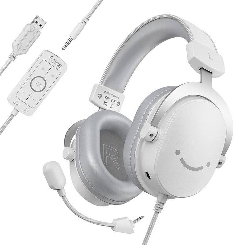 Fifine - H9W - Fifine H9W Gaming-Kopfhörer (weiß)