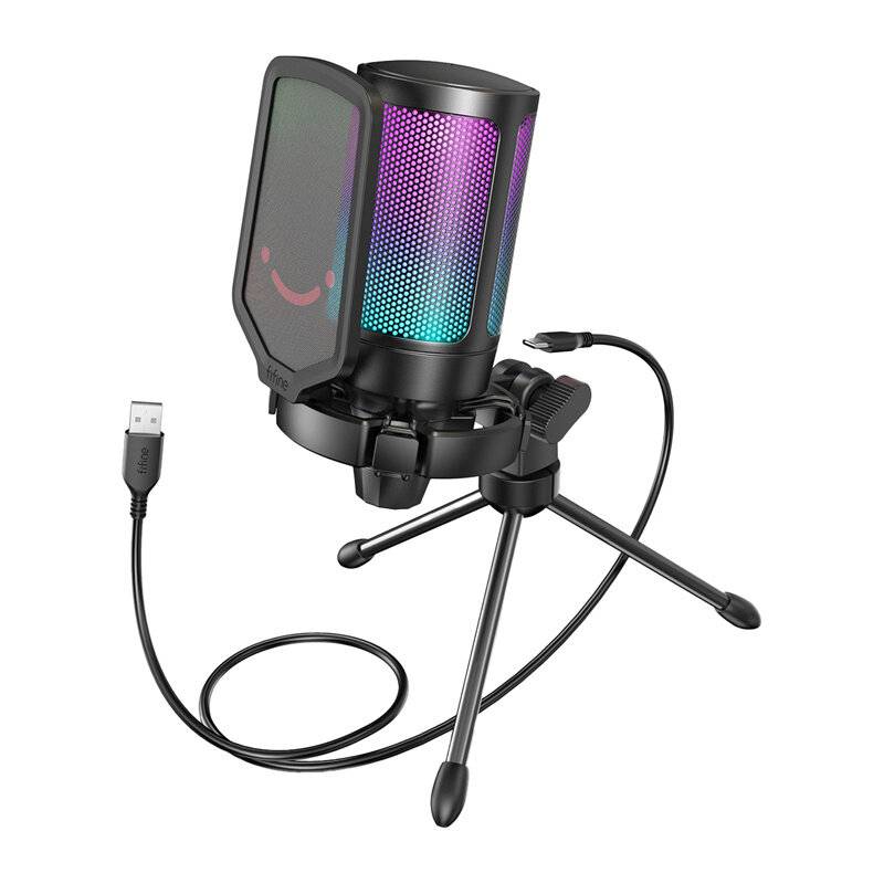 Fifine - A6V - Fifine A6V Kondensator-Gaming-Mikrofon (schwarz)