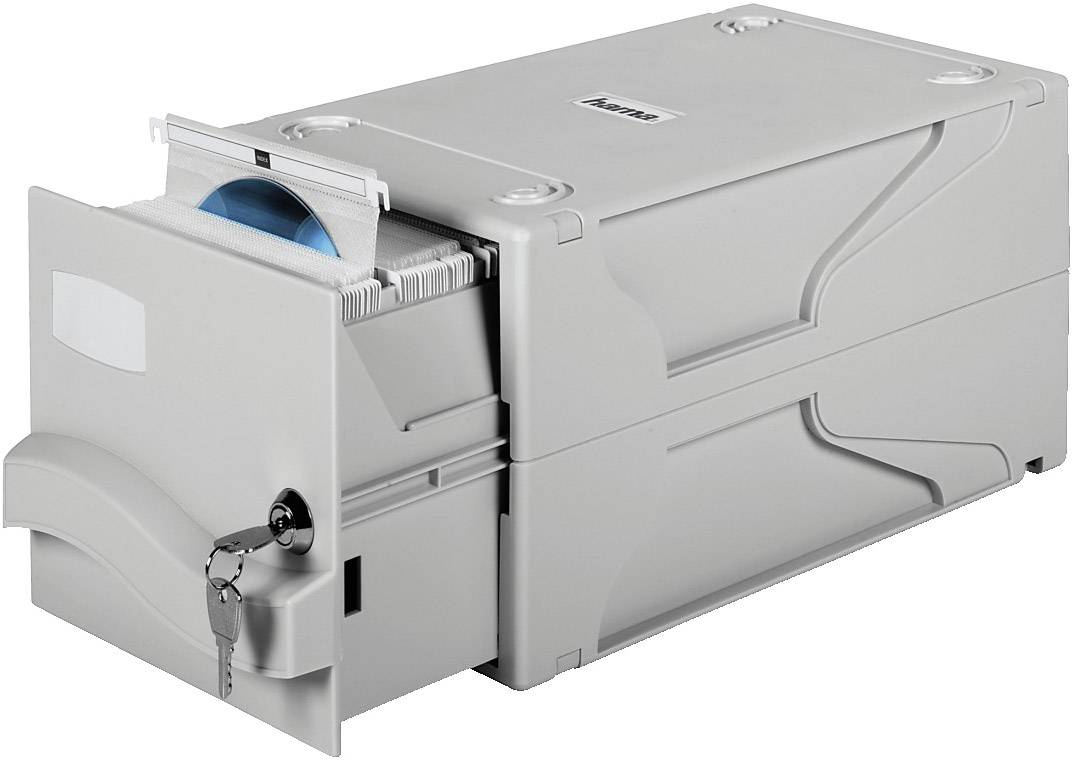 Hama  CD Box 160 CDs/DVDs/Blu-rays Kunststoff Computer-Grau 1 St. (L x B x H) 325 x 193 x 167 mm 49992