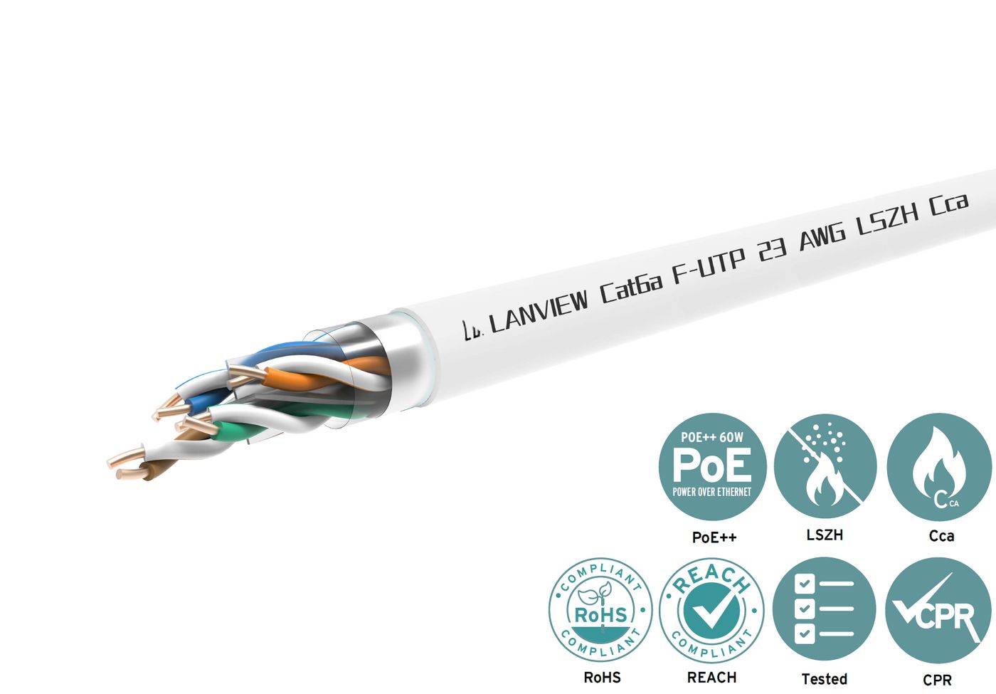 Bulkkabel - 500 m - 7.3 mm - Foiled Unshielded Twisted Pair (F/UTP)