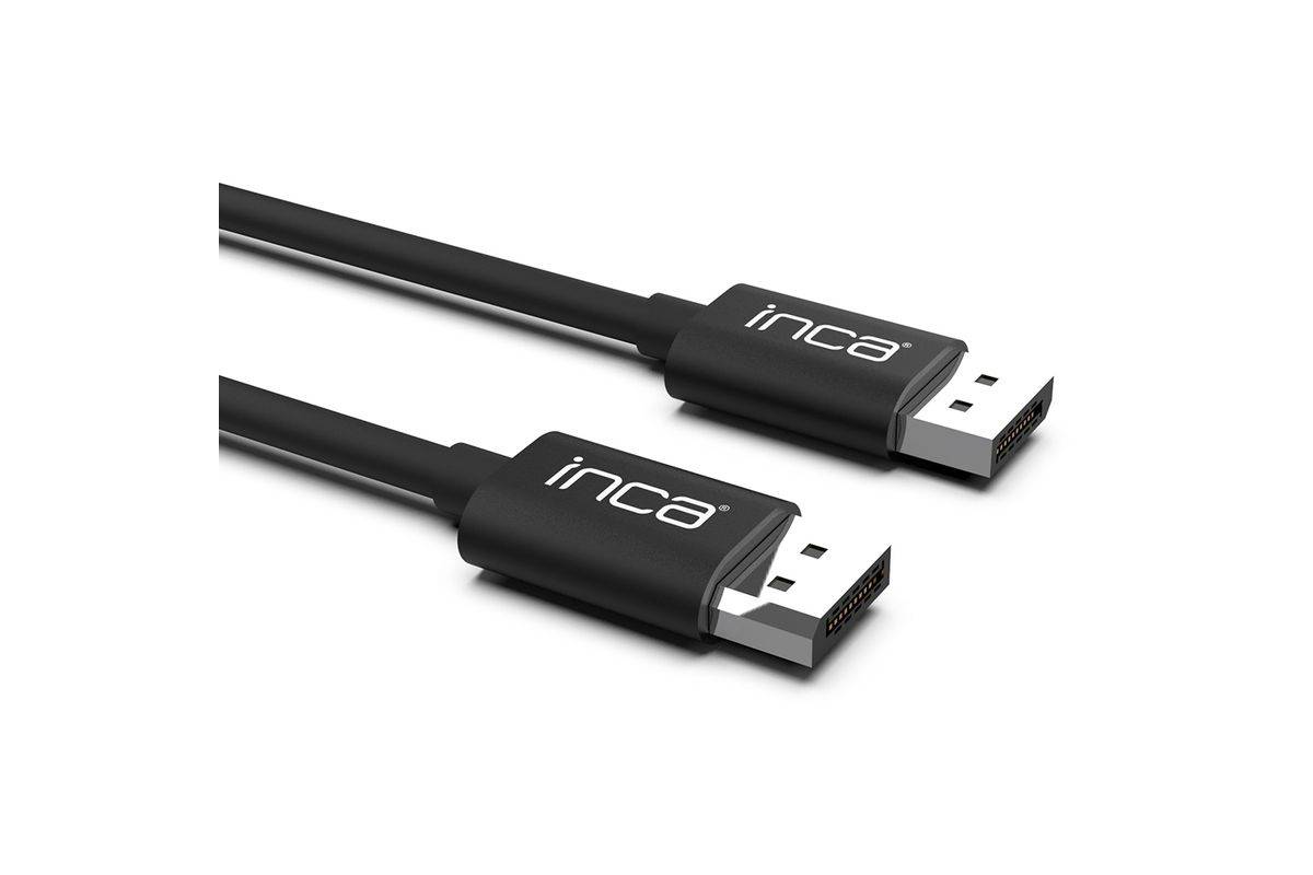 INCA DisplayPort-Kabel 4K60Hz 2.00m schwarz retail Multimedia-Technik Displayport-Kabel Audio, &