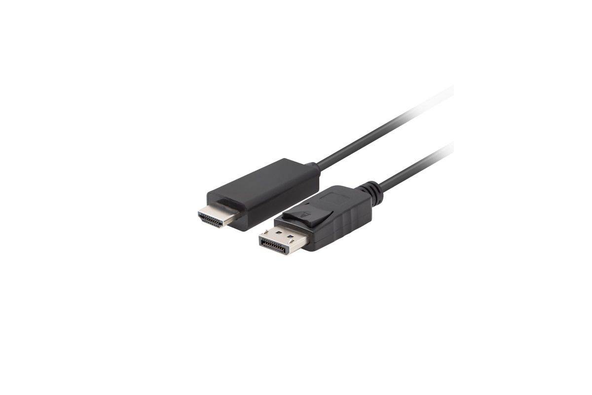 LANBERG Displayport (M)V1.1->HDMI(M) Kabel 5,0m schwarz Multimedia-Technik Displayport-Kabel Audio