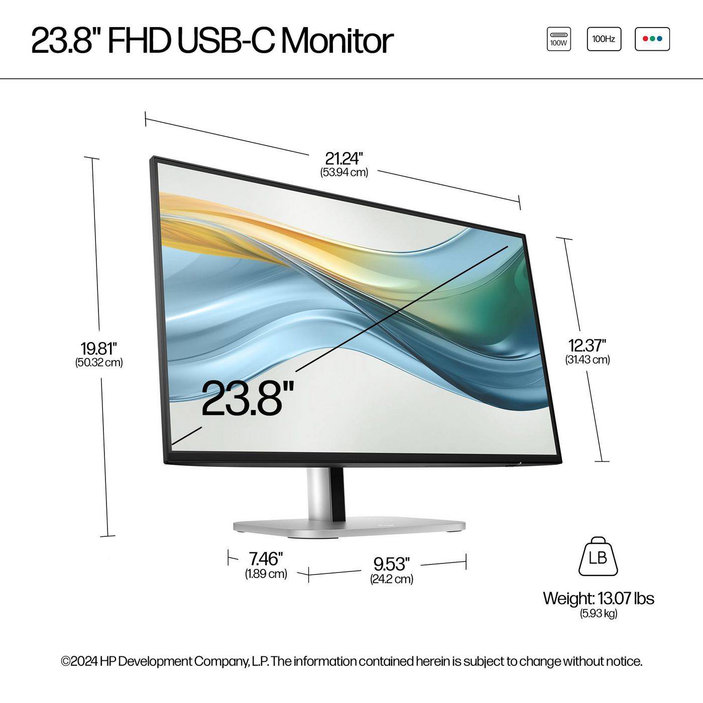 HP Series 5 Pro FHD USB-C Monitor - 524pu - Flachbildschirm (TFT/LCD) - 60,5 cm