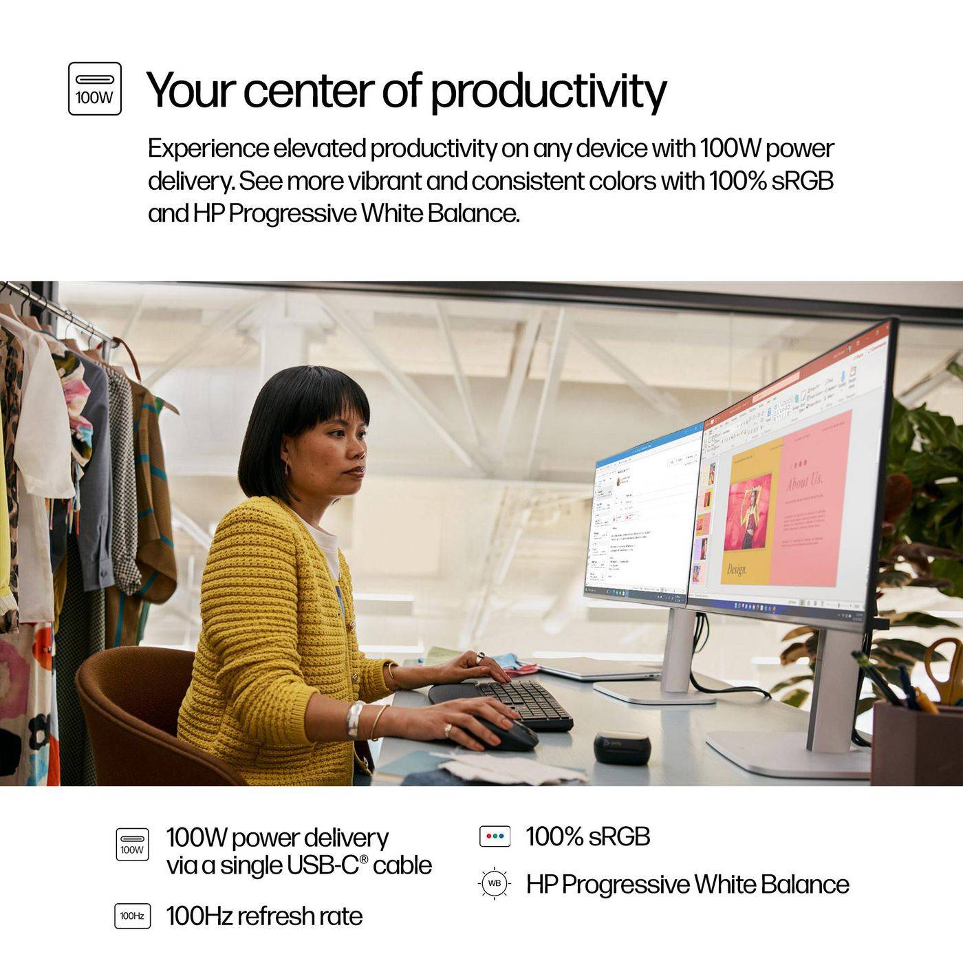 HP Series 5 Pro FHD USB-C Monitor - 524pu - Flachbildschirm (TFT/LCD) - 60,5 cm