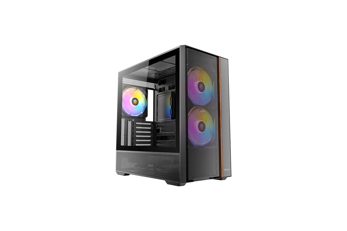 Antec FLUX Rear ATX/Micro-ATX/ITX Midi Tower PC Gehäuse , schwarz