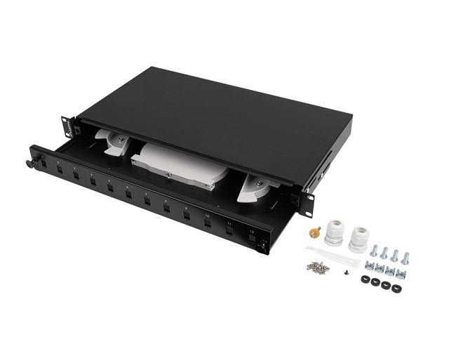 Lanberg Patch Panel - 12 x SC Simplex / 12 x LC Duplex - Rack montierbar - SC/LC x 12 - RAL 9004,