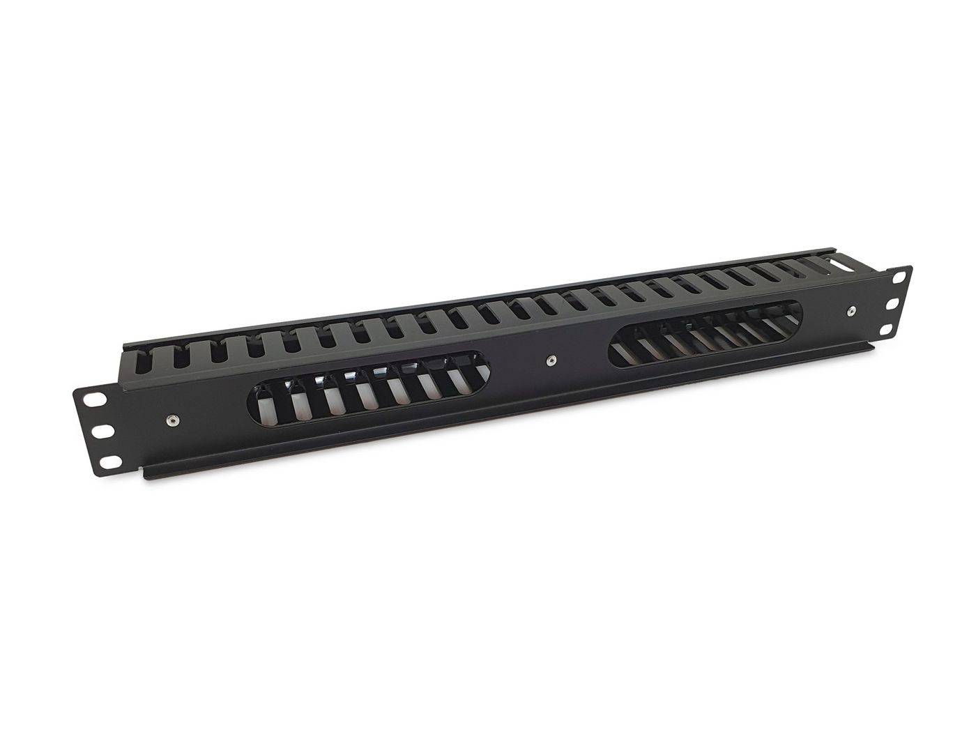 Equip 19" Kabelmanagement Panel Ausstattung schwarz - Schwarz