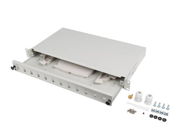 Lanberg Patch Panel - 12 x SC Simplex / 12 x LC Duplex - Rack montierbar - SC/LC x 12 - RAL 7035,