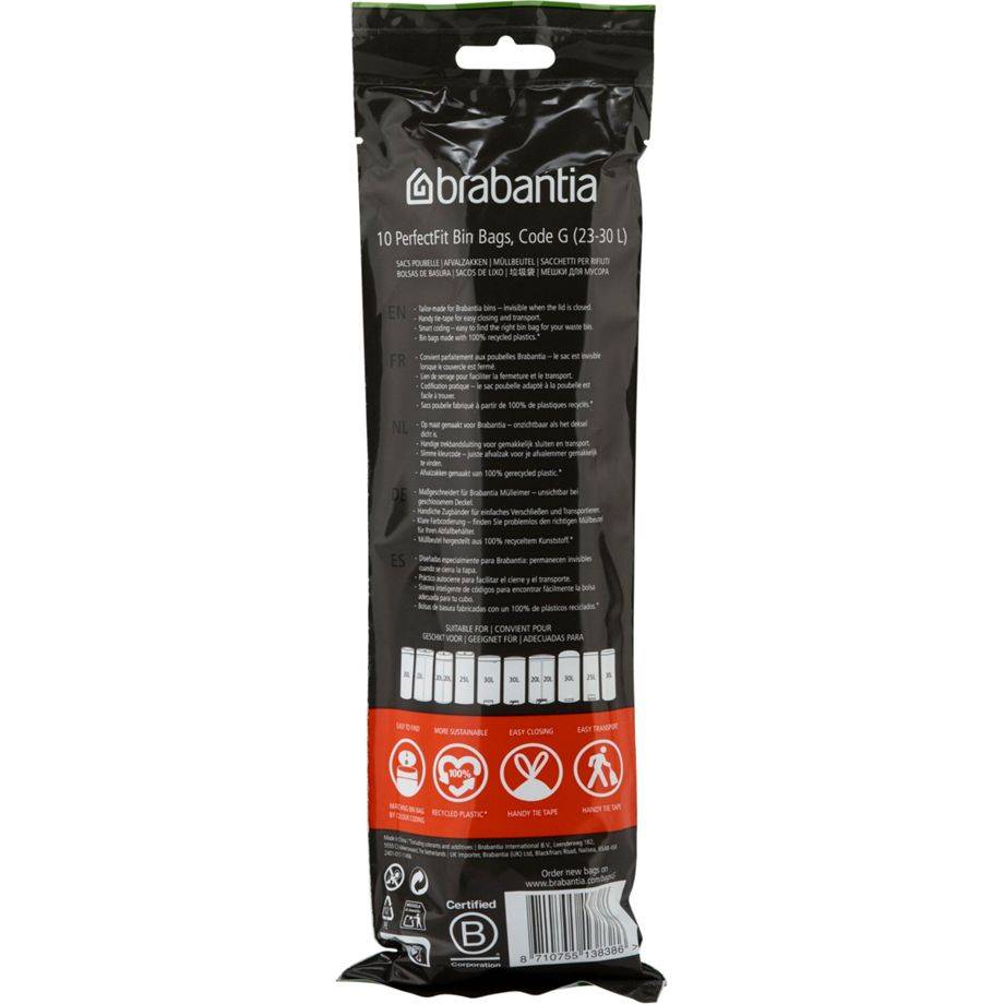 Brabantia PerfectFit Müllbeutel Codierung G 23-30 Liter