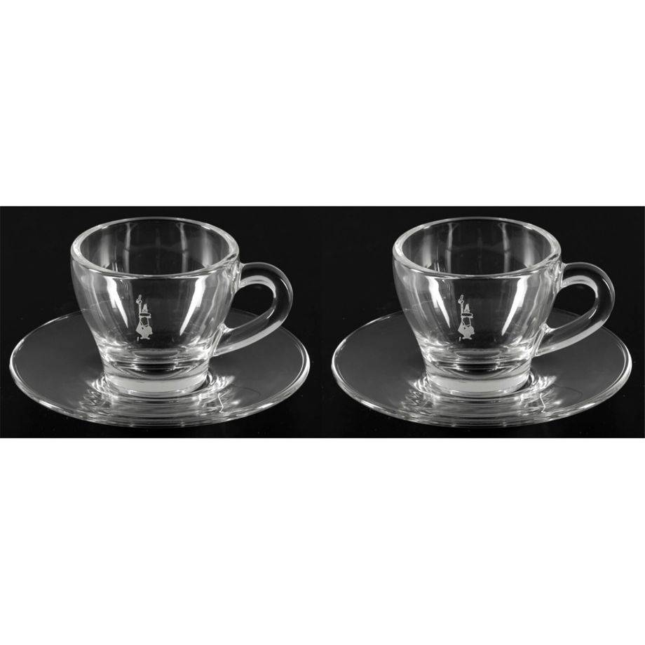BIALETTI - Moka-Tassen Set Glas ISTITUZIONALE 2 Tassen