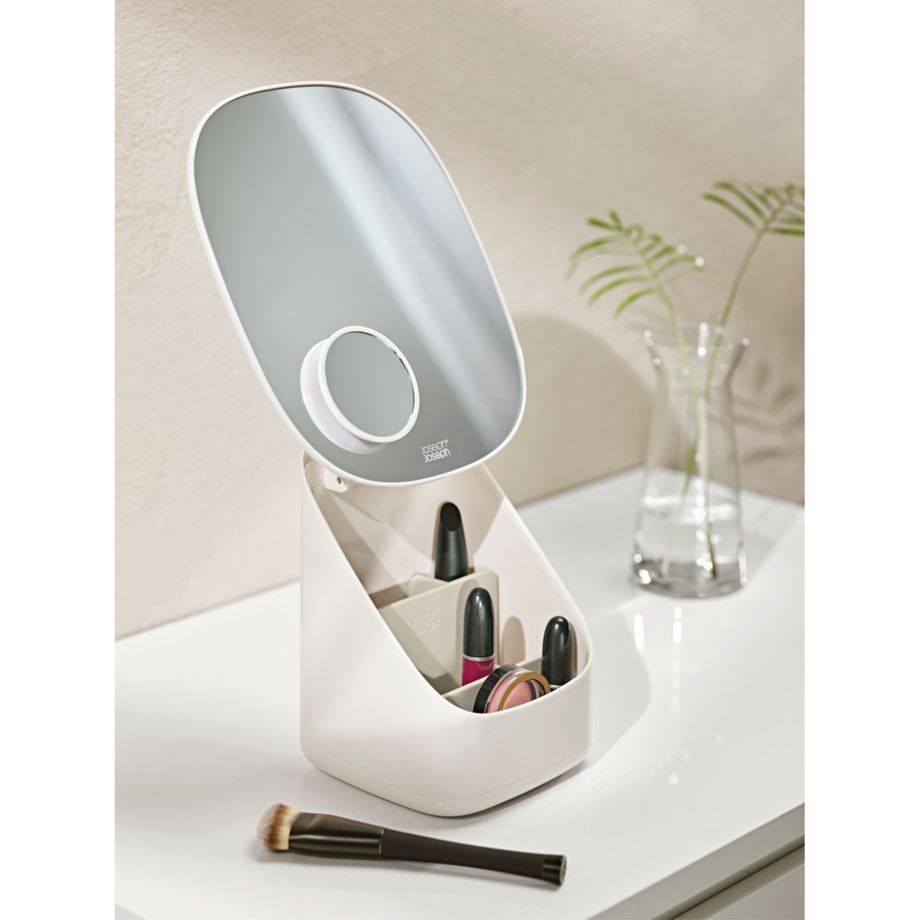 Joseph Joseph Viva Standspiegel Kosmetik-Organizer, beige