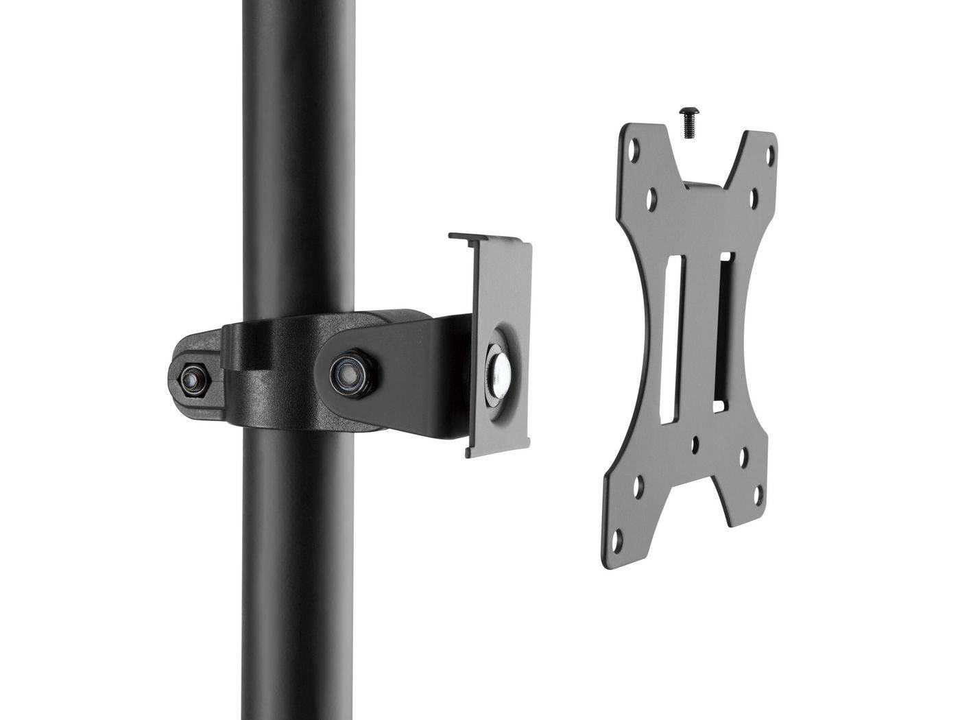 Equip Wagen - für Flatpanel / PC-Gehäuse - Kunststoff, stainless steel - Schwarz - Bildschirmgröße: