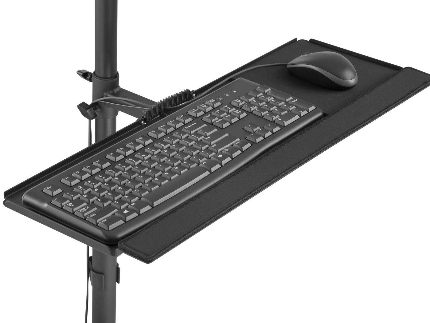 Equip Wagen - für Flatpanel / PC-Gehäuse - Kunststoff, stainless steel - Schwarz - Bildschirmgröße: