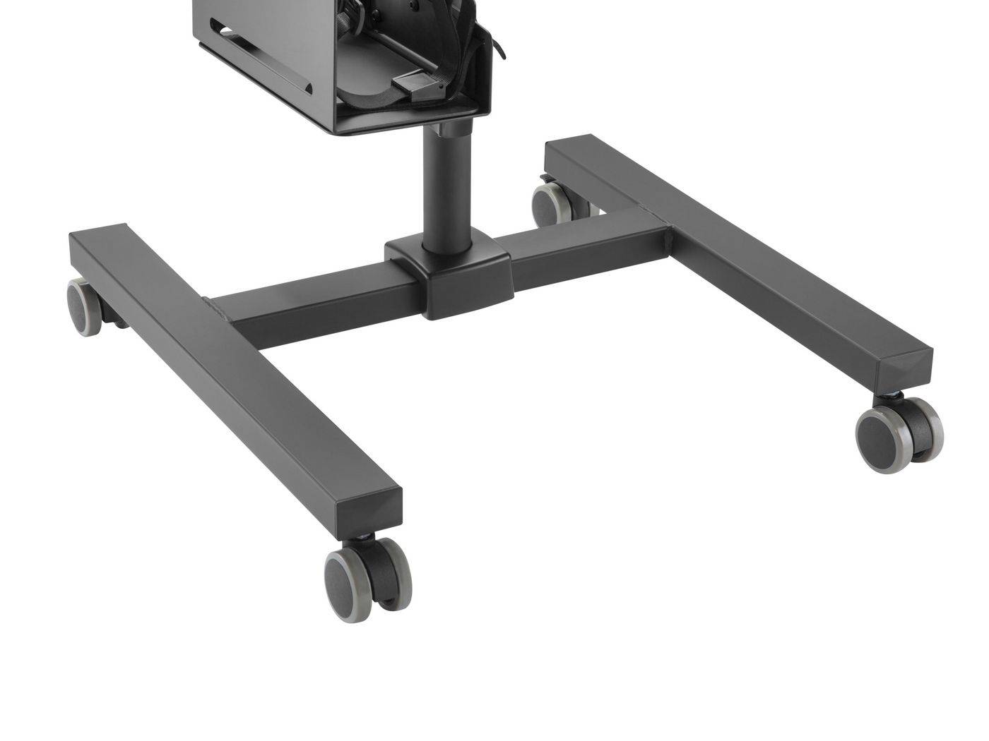 Equip Wagen - für Flatpanel / PC-Gehäuse - Kunststoff, stainless steel - Schwarz - Bildschirmgröße: